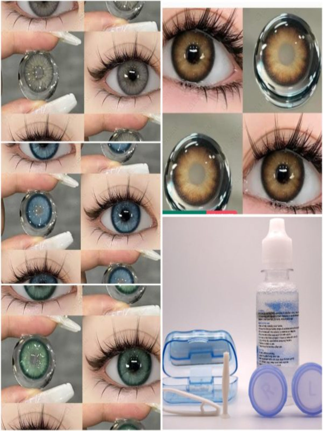 3-tone Contact Lens With Container Solution & Travel Kit