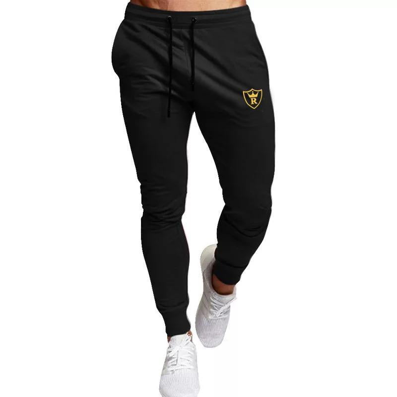 Men's Fleece Track Suit - 2 Pcs - Black - Plain Collar Design