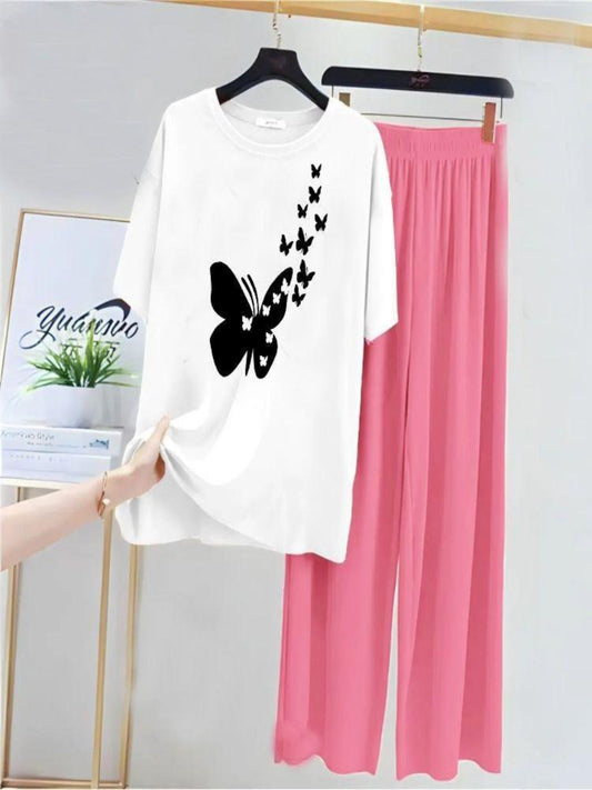 2 Pcs Women's Stitched Cotton Jersey Printed Night Suit