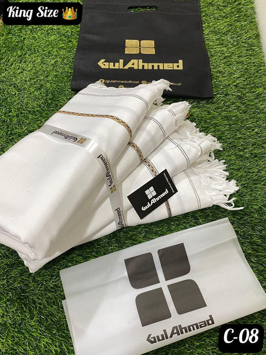 1 Pc Men's Wool Plain Shawl - Gul Ahmad Shawls