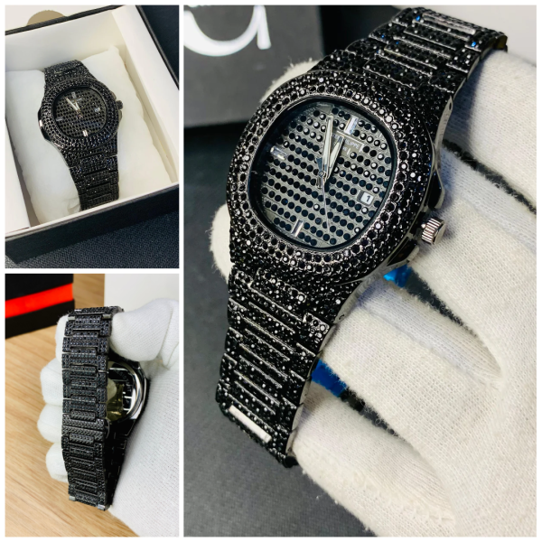 New Black Stone Watch