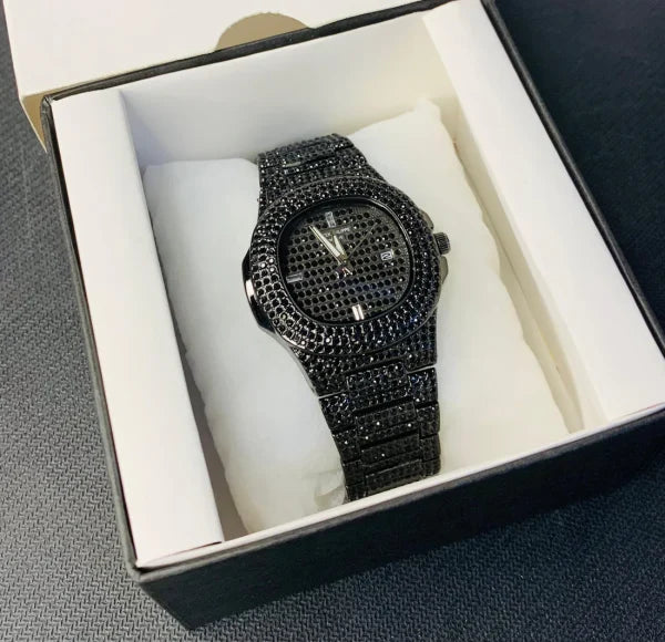 New Black Stone Watch