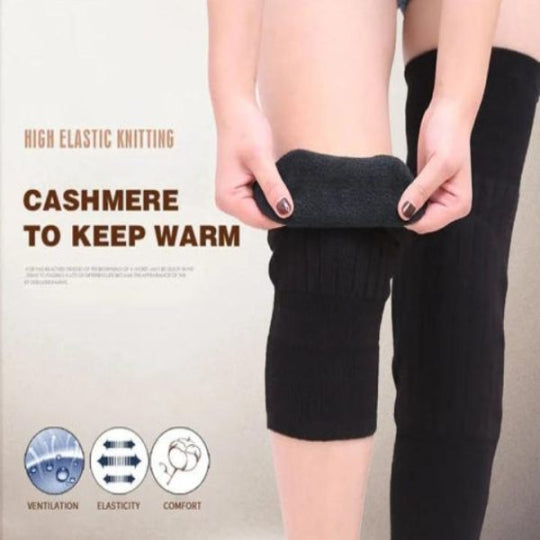 Unisex Wool Knee Length Leg Warmers – Plain Black, Comfortable & Stylish Winter Wear