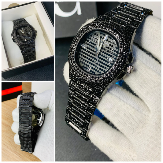 New Black Stone Watch