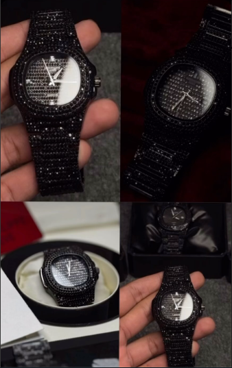 New Black Stone Watch