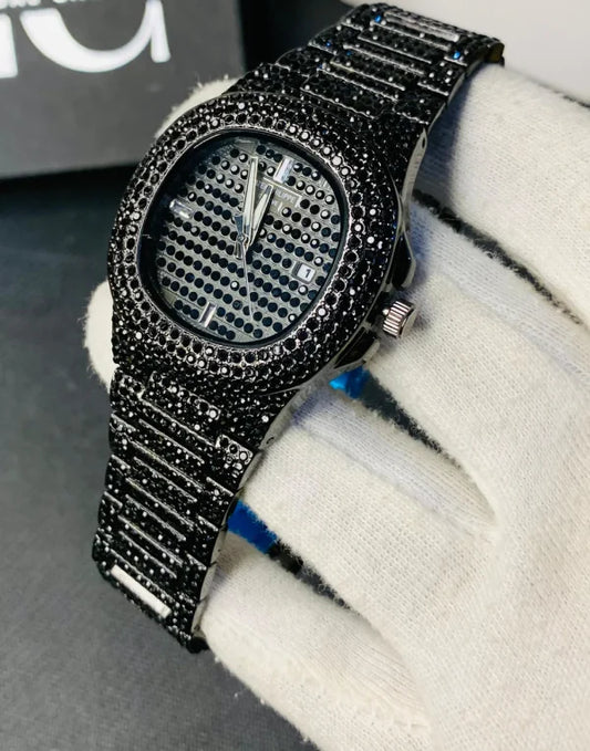 New Black Stone Watch
